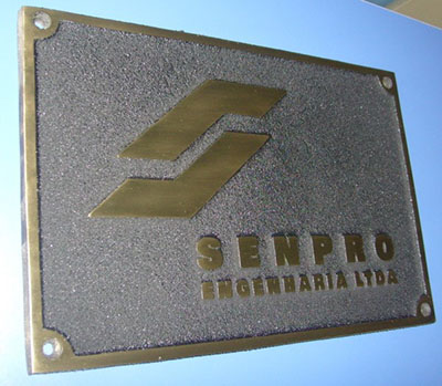 Placa de Bronze Fundido